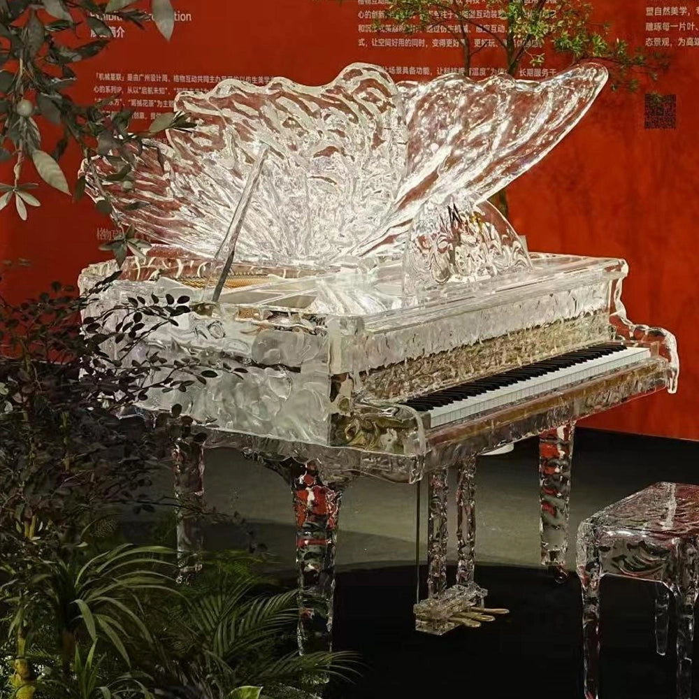 Chrysalis Wings Luxury Avant-Garde Crystal Grand Piano