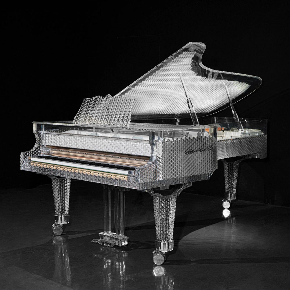 Luminous Net Luxury Avant-Garde Honeycomb Crystal Grand Piano