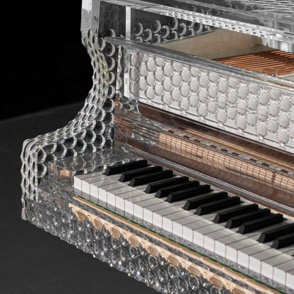 Luminous Net Luxury Avant-Garde Honeycomb Crystal Grand Piano