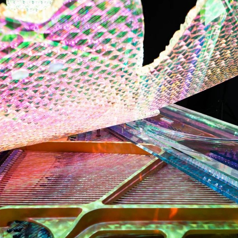 Iridescent Chrysalis Luxury Avant-Garde Crystal Grand Piano