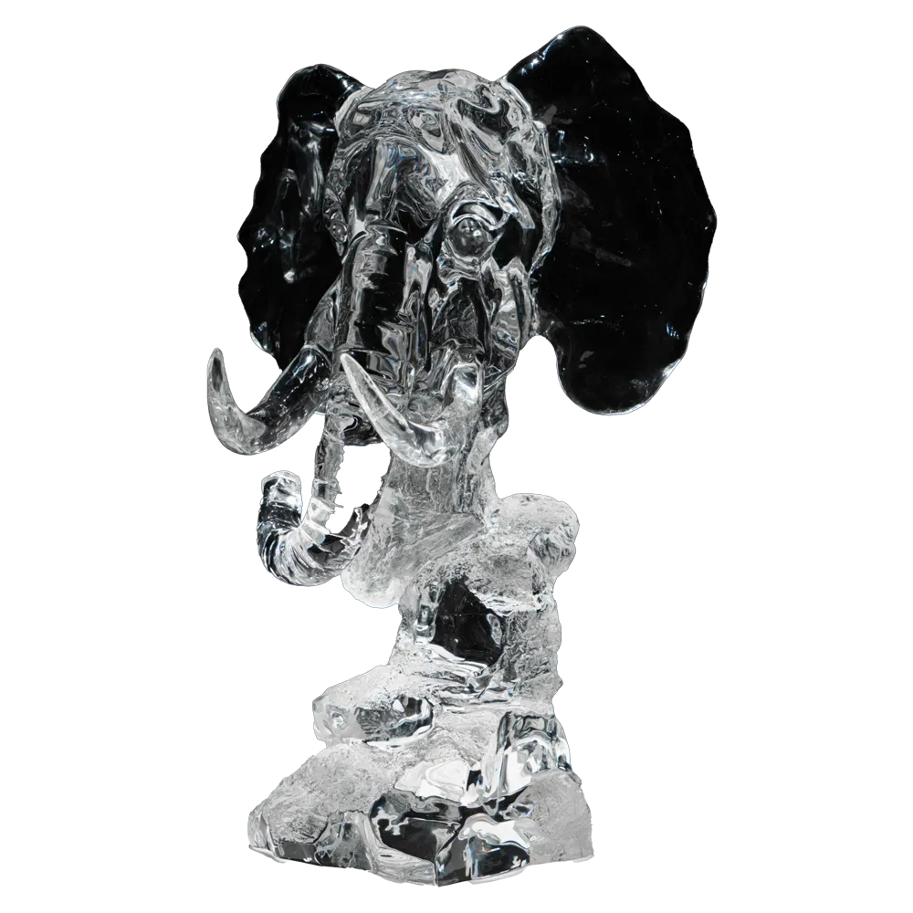 Crystal Elephant Sculpture 580mm