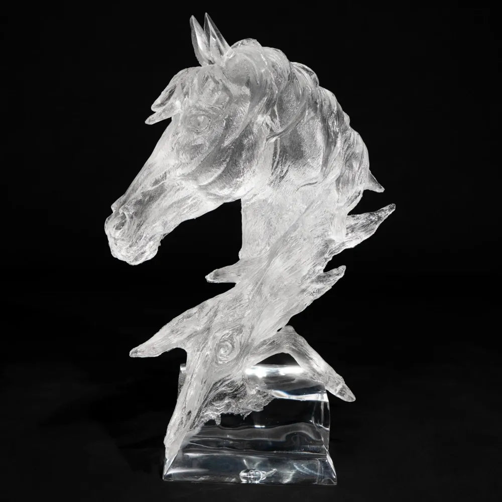 crystal horse sculpture equestrian art statue decorative piece