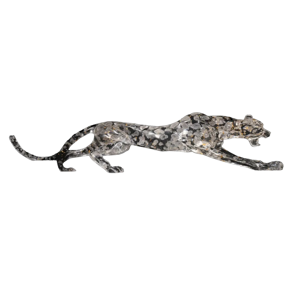 large crystal leopard sculpture