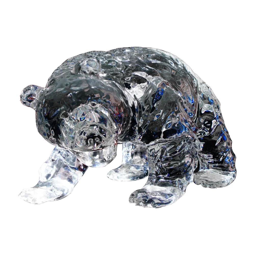 Large Crystal Polar Bear Sculpture