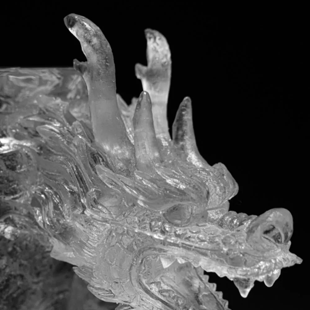 Chinese Zodiac art vase crystal dragon sculpture decorative piece