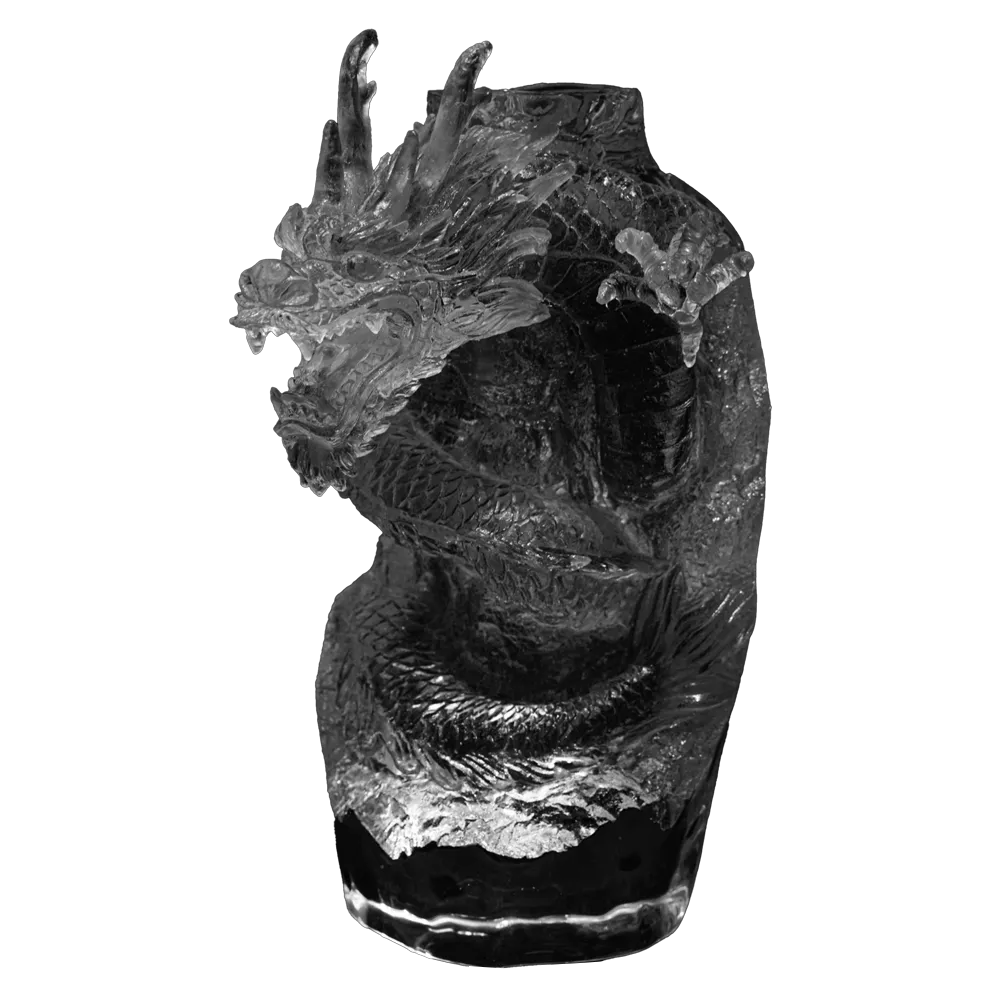 Chinese Zodiac art vase crystal dragon sculpture decorative piece