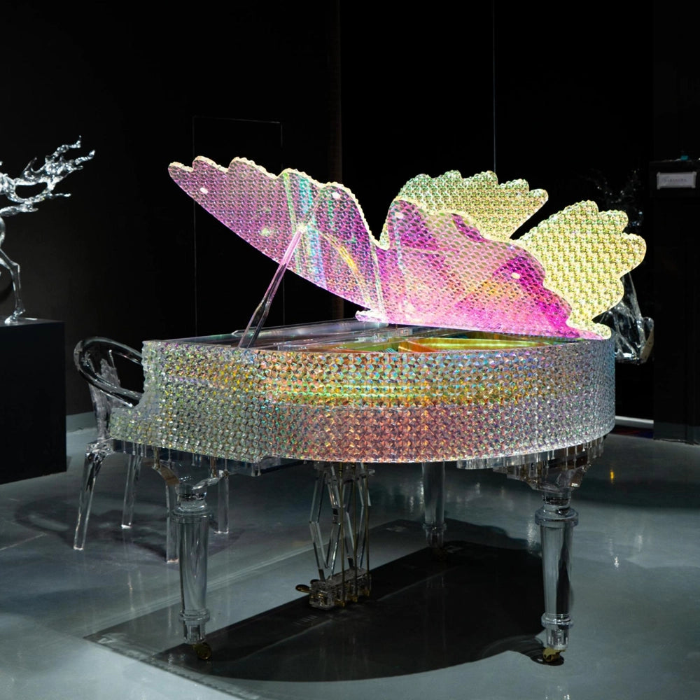 Iridescent Chrysalis Luxury Avant-Garde Crystal Grand Piano