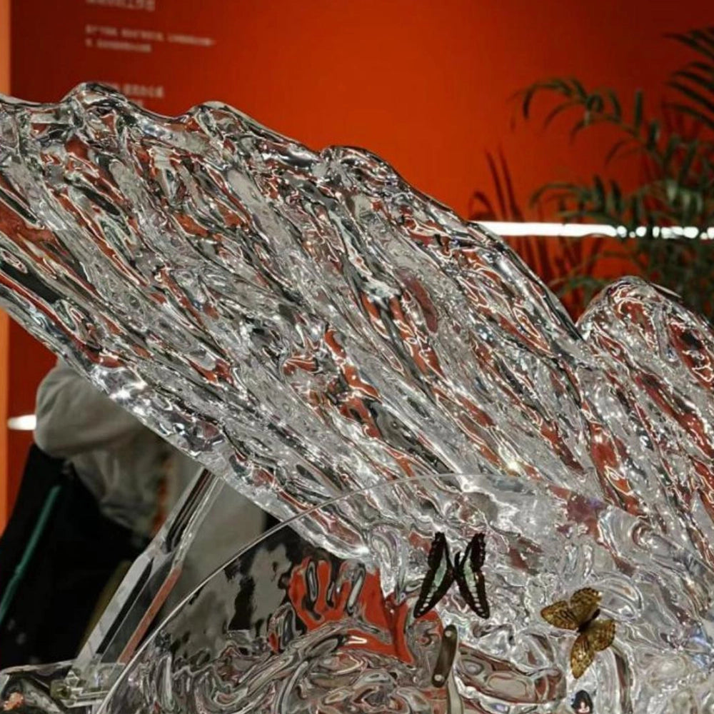 Chrysalis Wings Luxury Avant-Garde Crystal Grand Piano