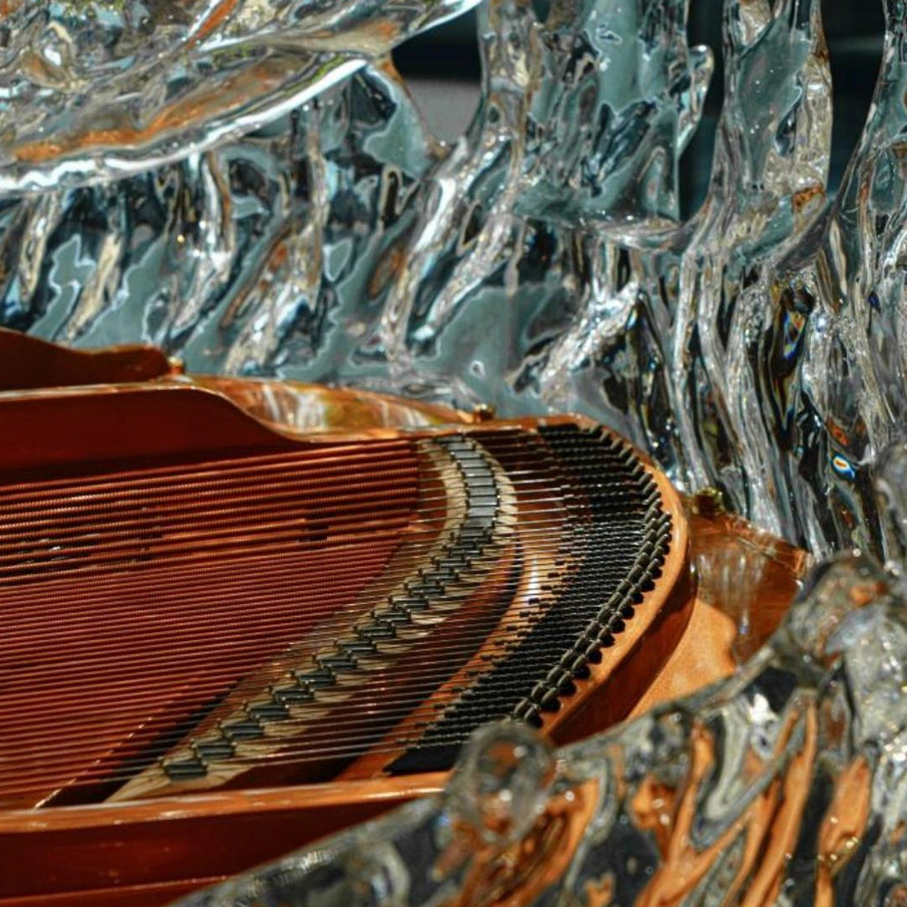 Mountains & Floating Streams" Luxury Avant-Garde Crystal Grand Piano