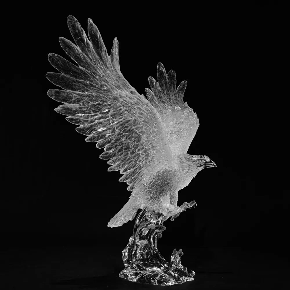 Crystal Eagle Sculpture Collector-Grade Art