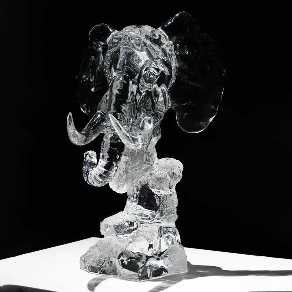 Crystal Elephant Sculpture 580mm