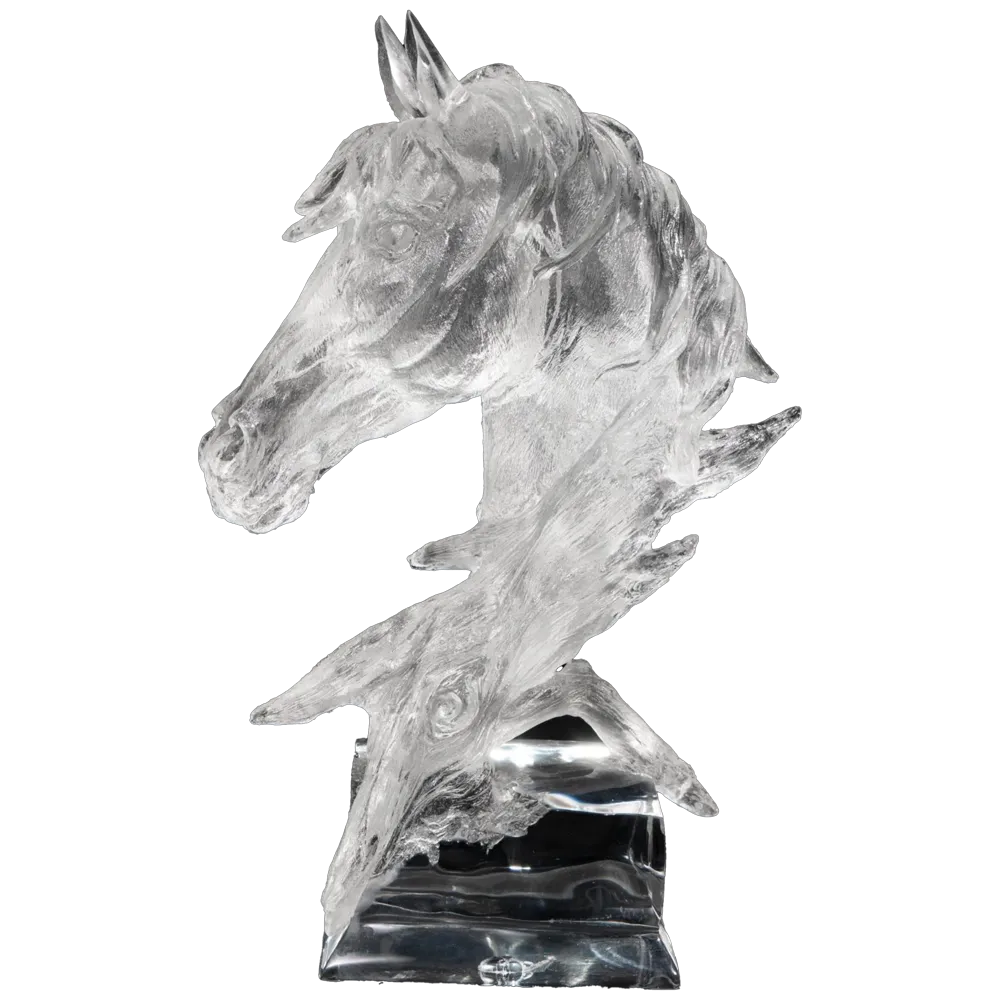 crystal horse sculpture equestrian art statue decorative piece