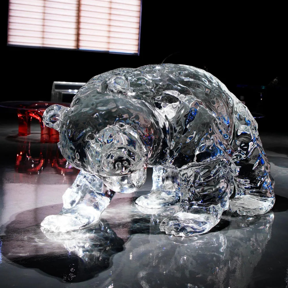 Large Crystal Polar Bear Sculpture