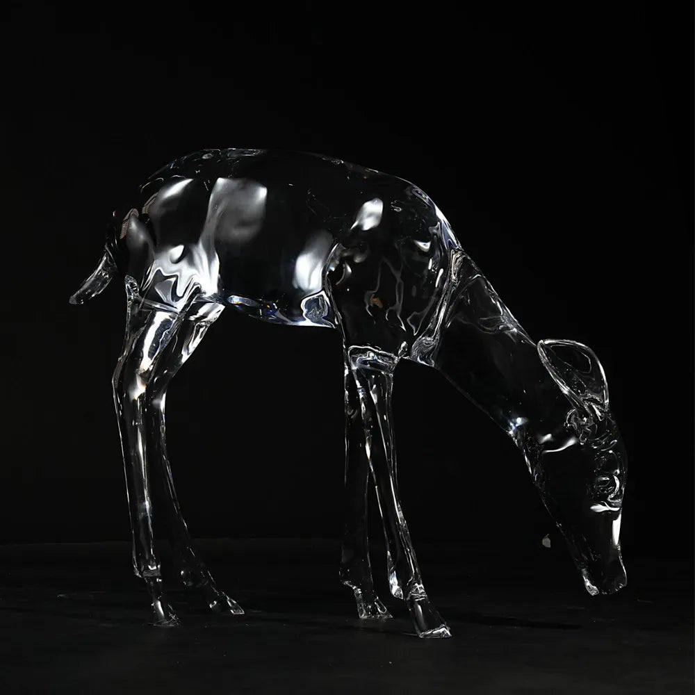 Large Crystal Deer Sculpture