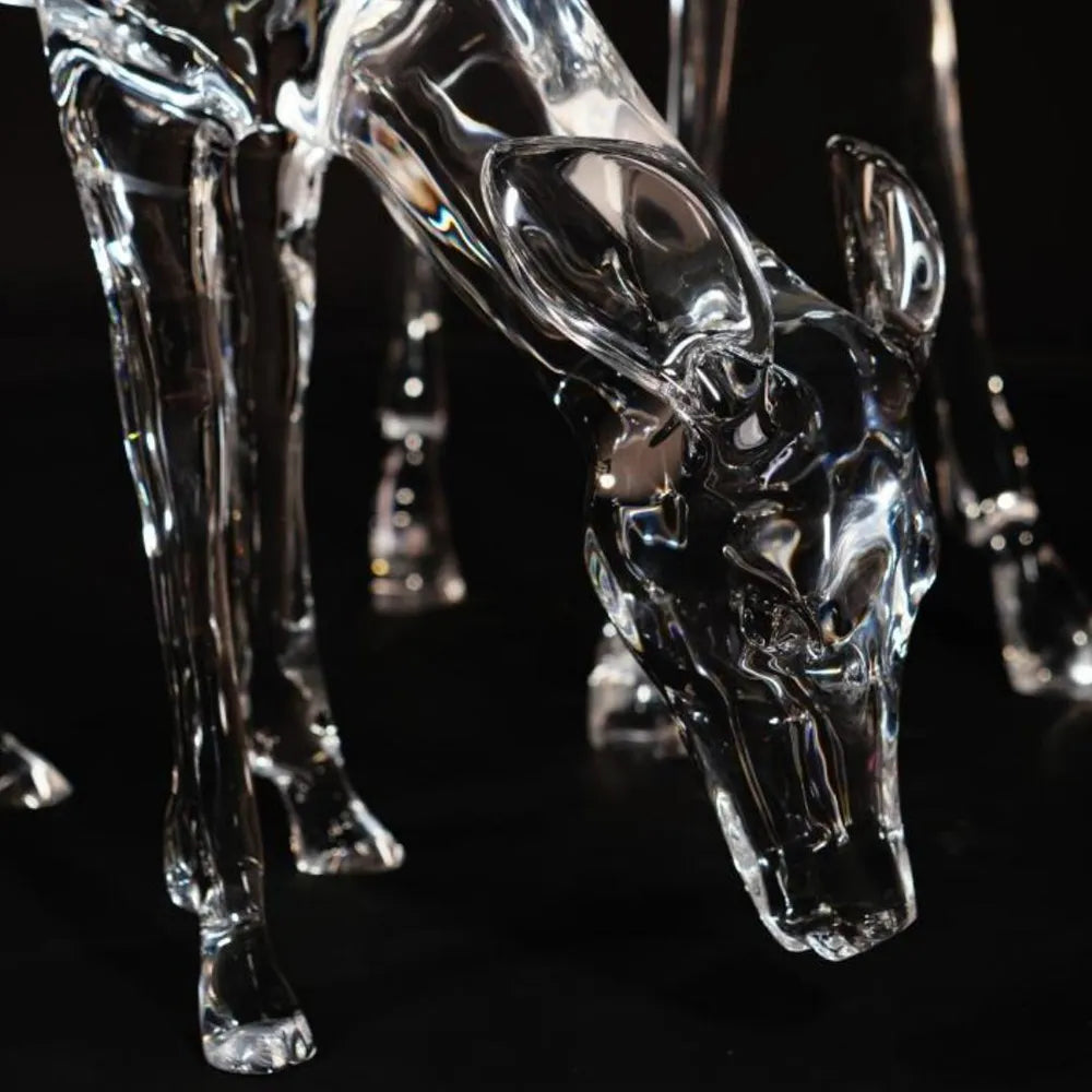Large Crystal Deer Sculpture