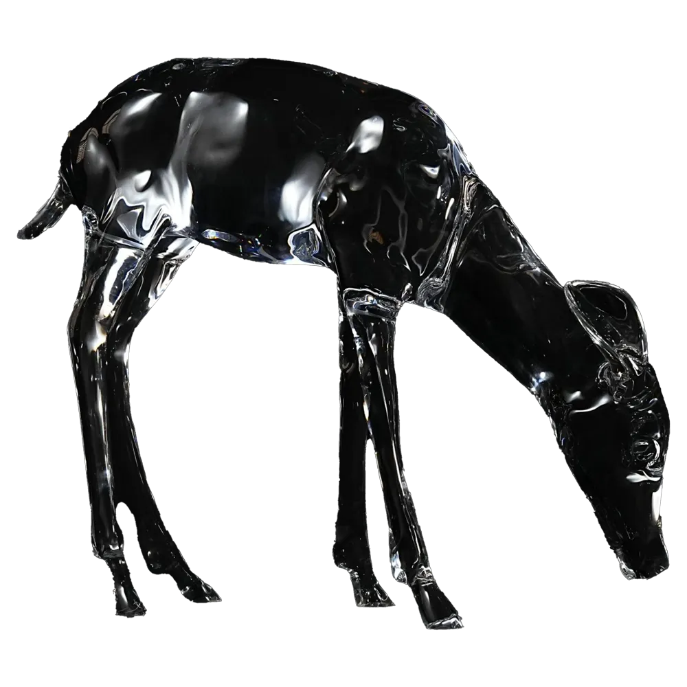 Large Crystal Deer Sculpture