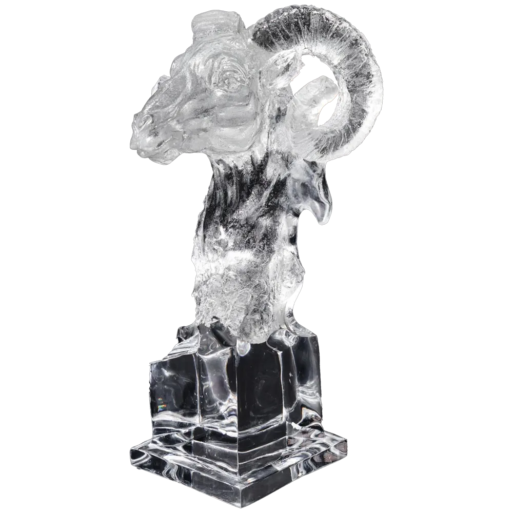 Crystal Ram Sculpture – Majestic Animal Art Statue