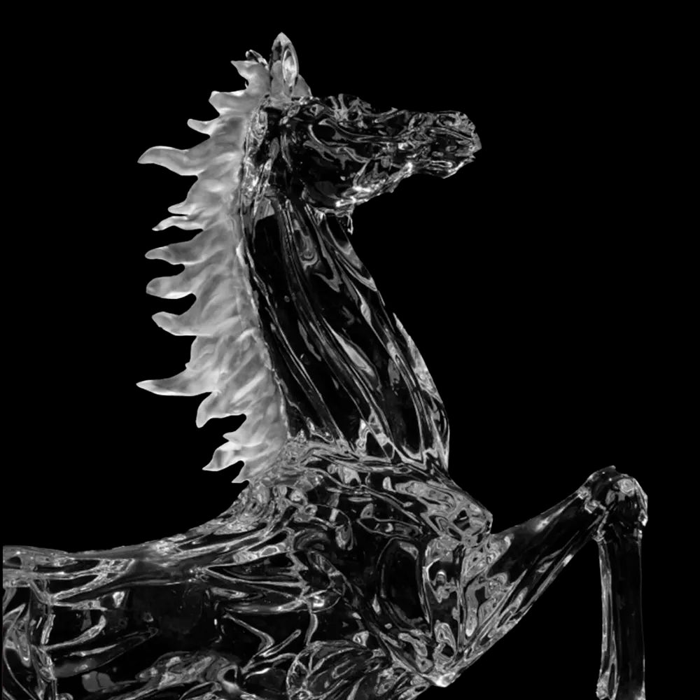 Wind Chaser – Majestic Horse Crystal Sculpture (1.9M) – Art Statue