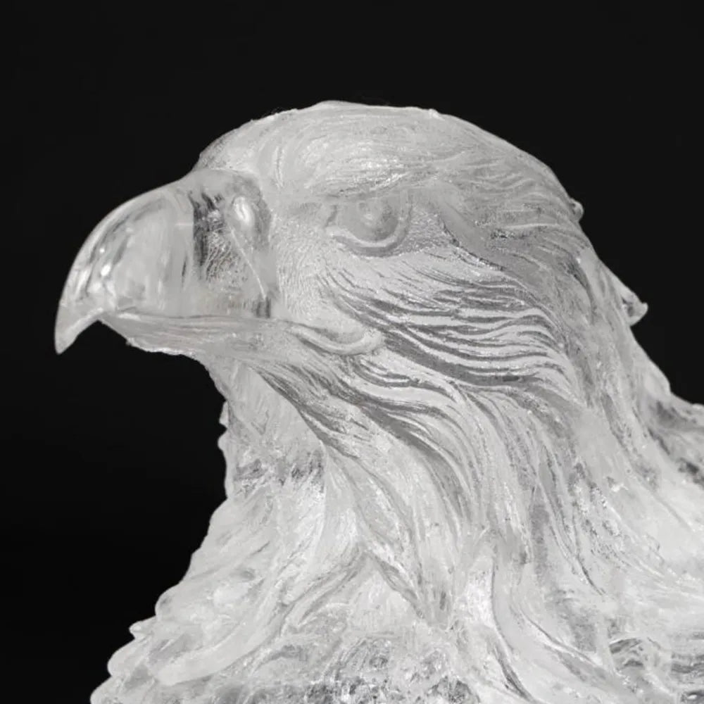 crystal eagle bust sculpture majestic bird art statue decorative piece