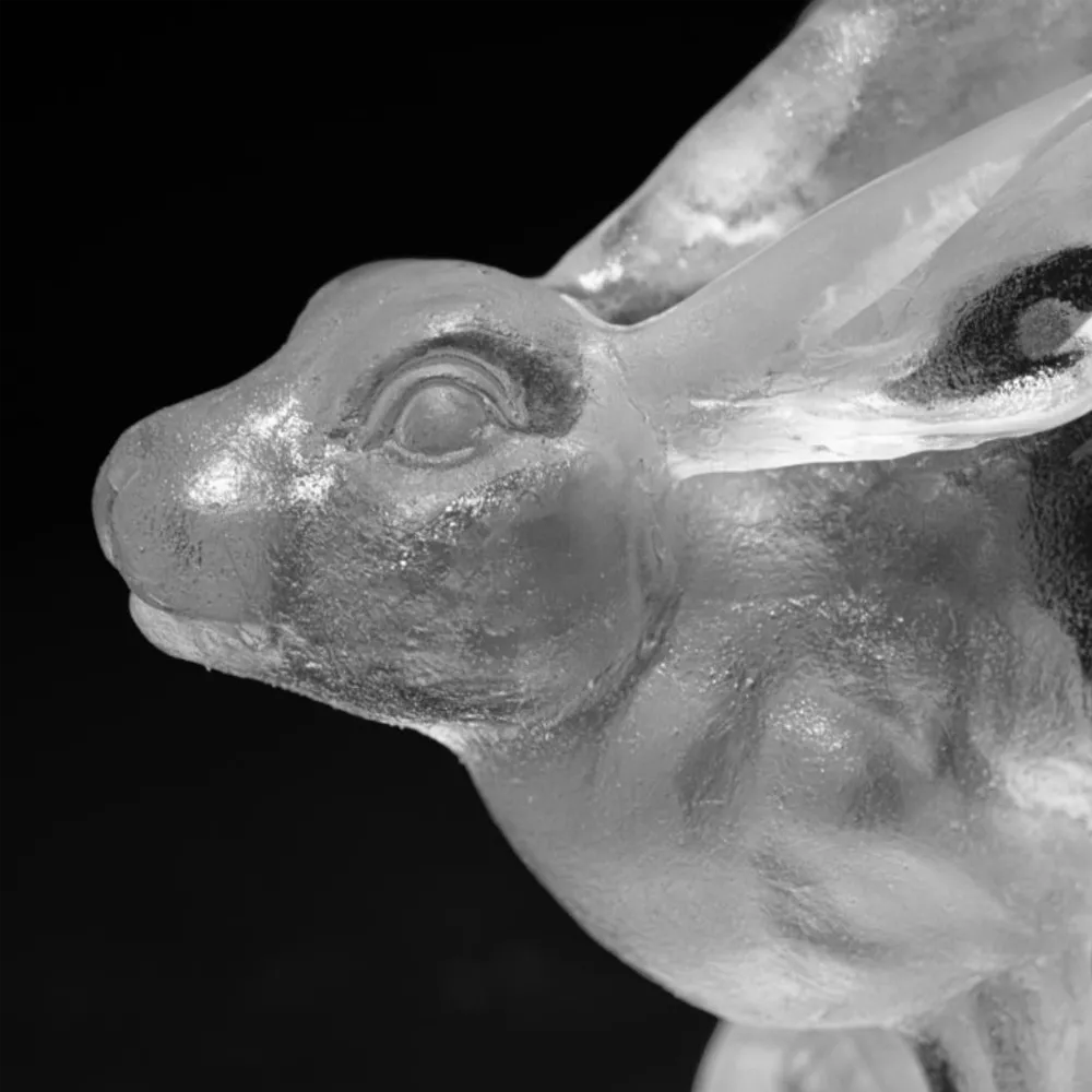 Chinese Zodiac art vase crystal rabbit sculpture decorative piece