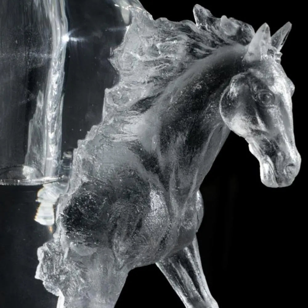 Chinese Zodiac art vase crystal horse sculpture decorative piece